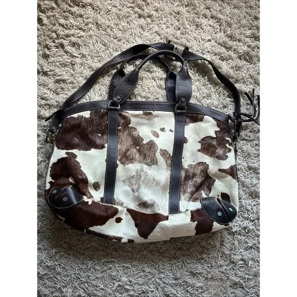 Cavalcanti Cowhide Leather Made in Italy Large tote duffel bag - Picture 3 of 16